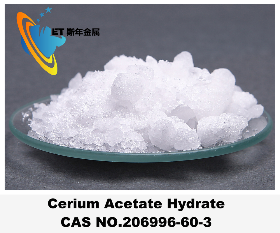 Acétate de cérium hydraté à 99,9 % - 99,999 % CAS 206996-60-3 Poudre ou cristaux