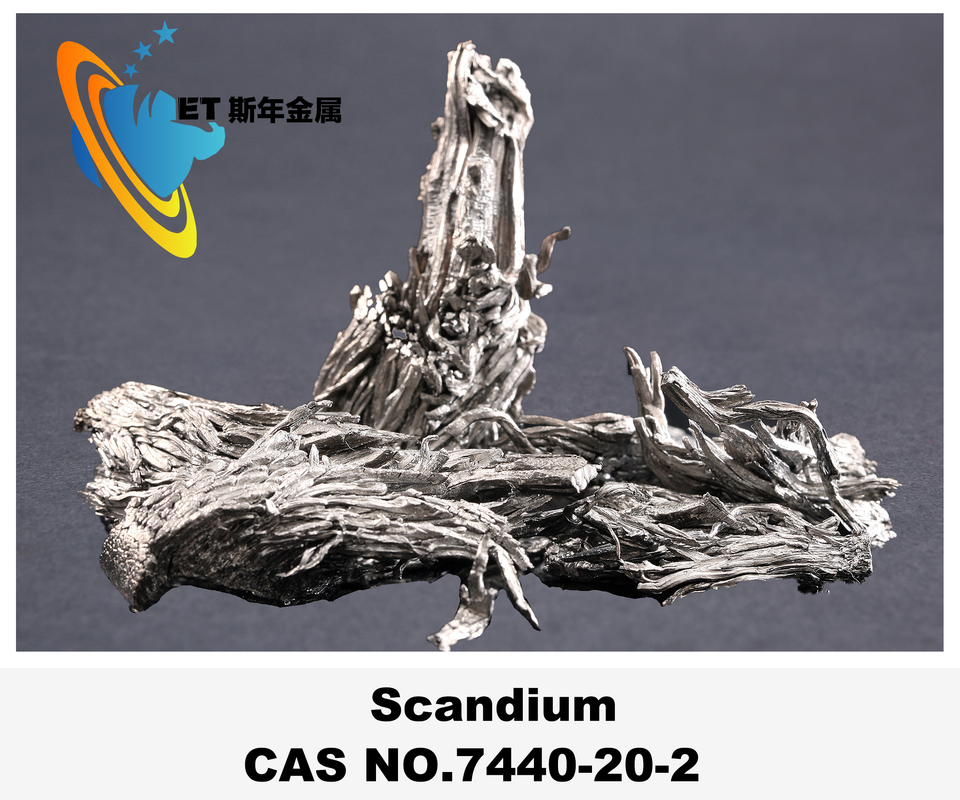 99,99% Sc Escândio Aditivo de Liga de Terras Raras Y-Sc Ligas Mg-Sc Al-Sc